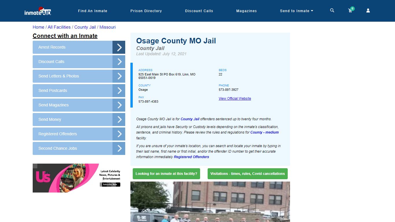 Osage County MO Jail - Inmate Locator - Linn, MO
